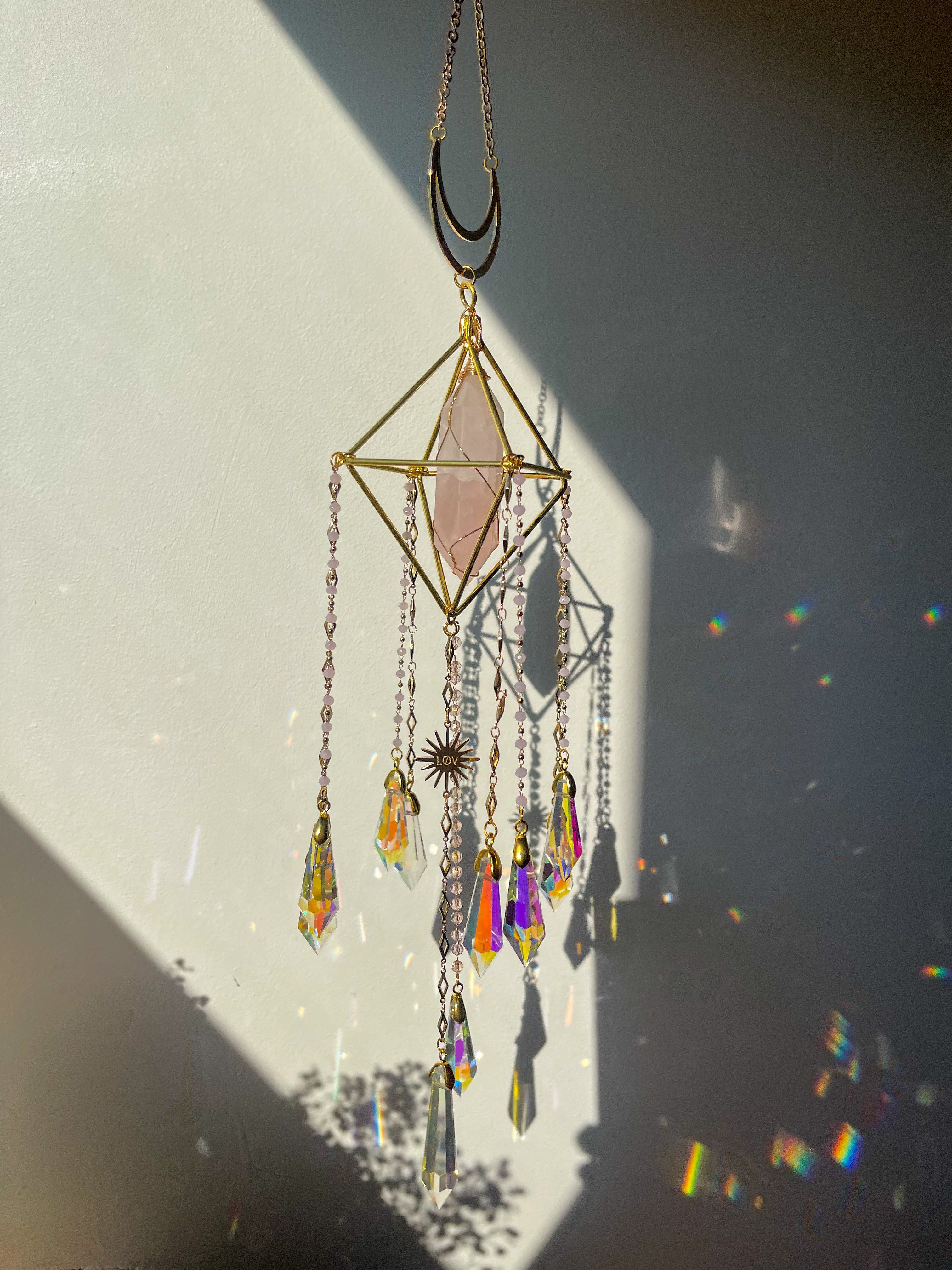 Suncatcher Moonlight Rozenkwarts