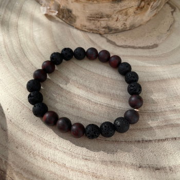 Armband Lavasteen &  Breccie Jaspis 