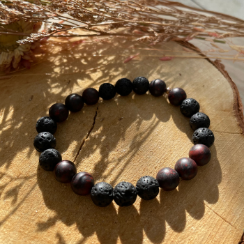 Armband Lavasteen &  Breccie Jaspis 