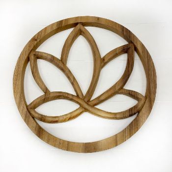 Woodcarving Lotus 30cm