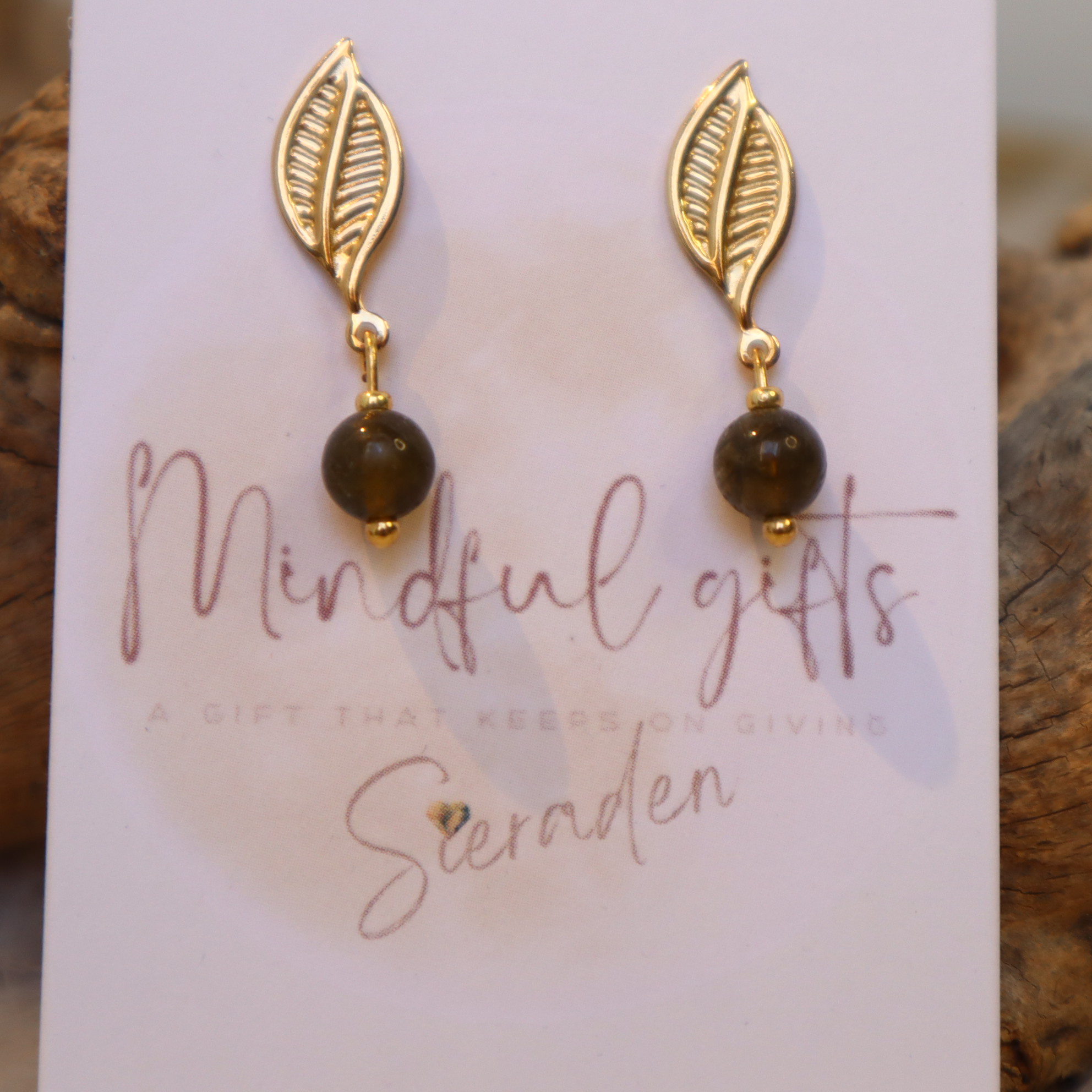 Oorhangers met Labradorite