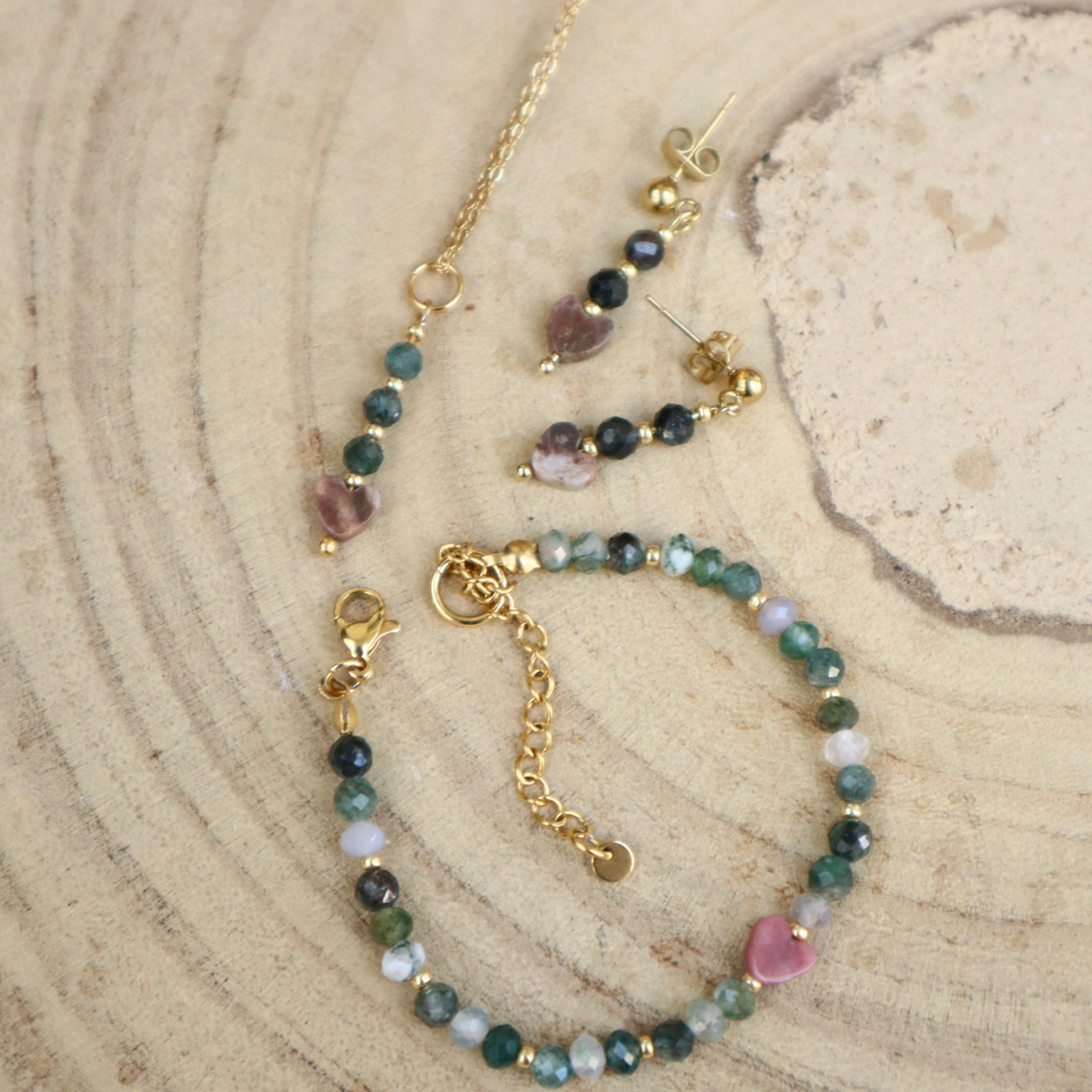 Ketting Rhodoniet & Mica 